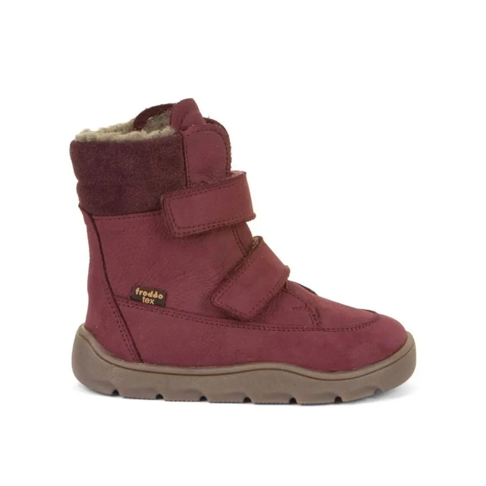 Dětské Barefoot Zimní boty FRODDO ZERU TEX WINTER bordó - 24