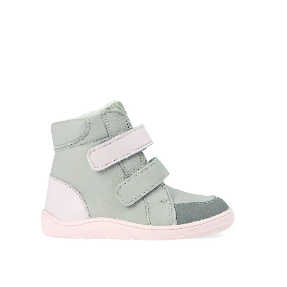Dětské Barefoot Zimní boty BABY BARE FEBO WINTER šedé růžové asfaltico - 26