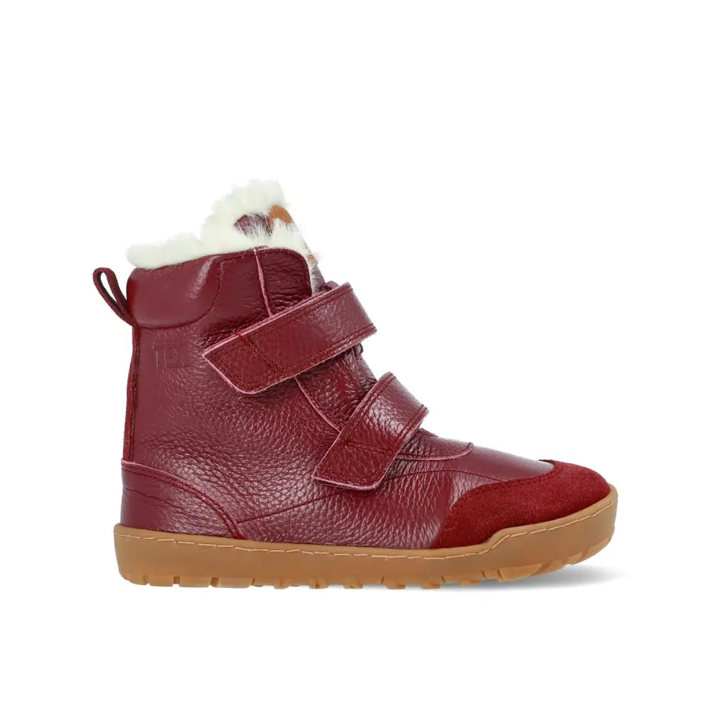 Dětské Barefoot zimní zateplené boty RAYVE LAHTI vínové -