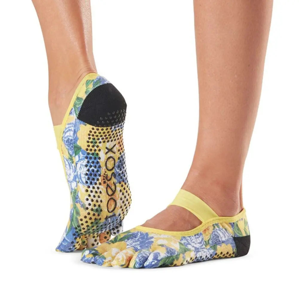 Dámské ponožky na cvičení bez bot TOESOX FULL TOE MIA GRIP Capri - S