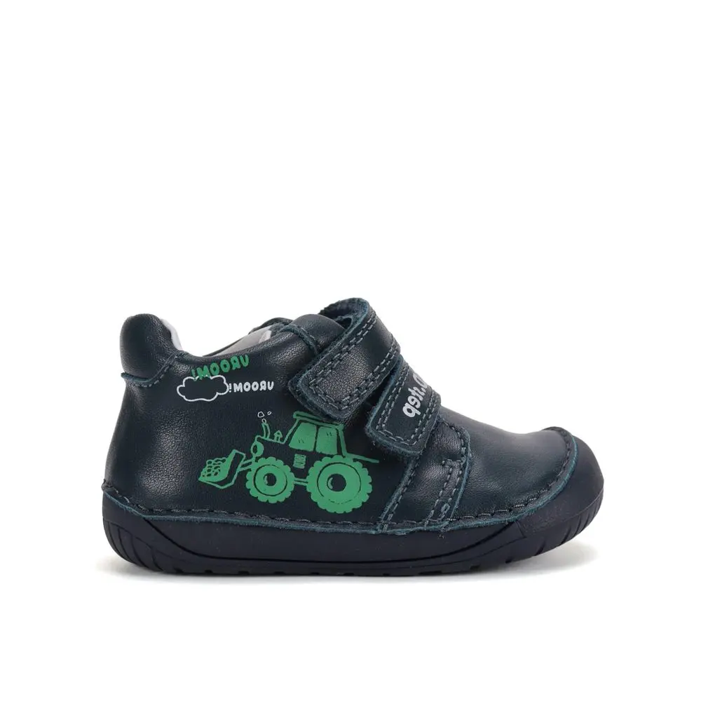Dětské barefoot celoroční boty D.D.STEP S070-62964A tmavě modré traktor - 22