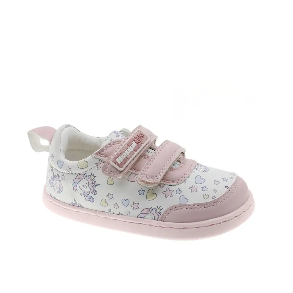 Dětské Barefoot Tenisky BEPPI SAPATO CASUAL BEBE růžoví jednorožci -
