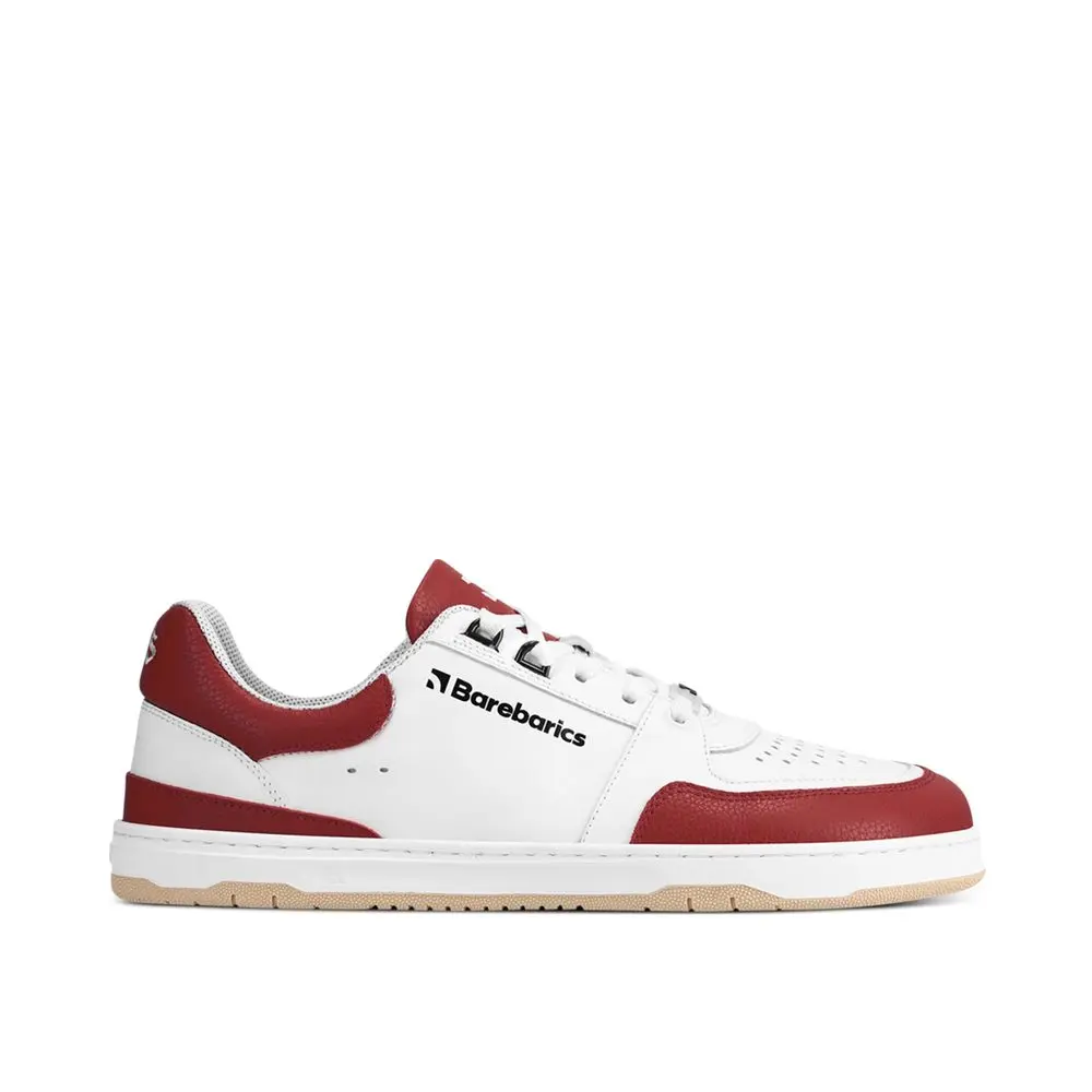 Barefoot tenisky Barebarics Wave - White & Crimson Red