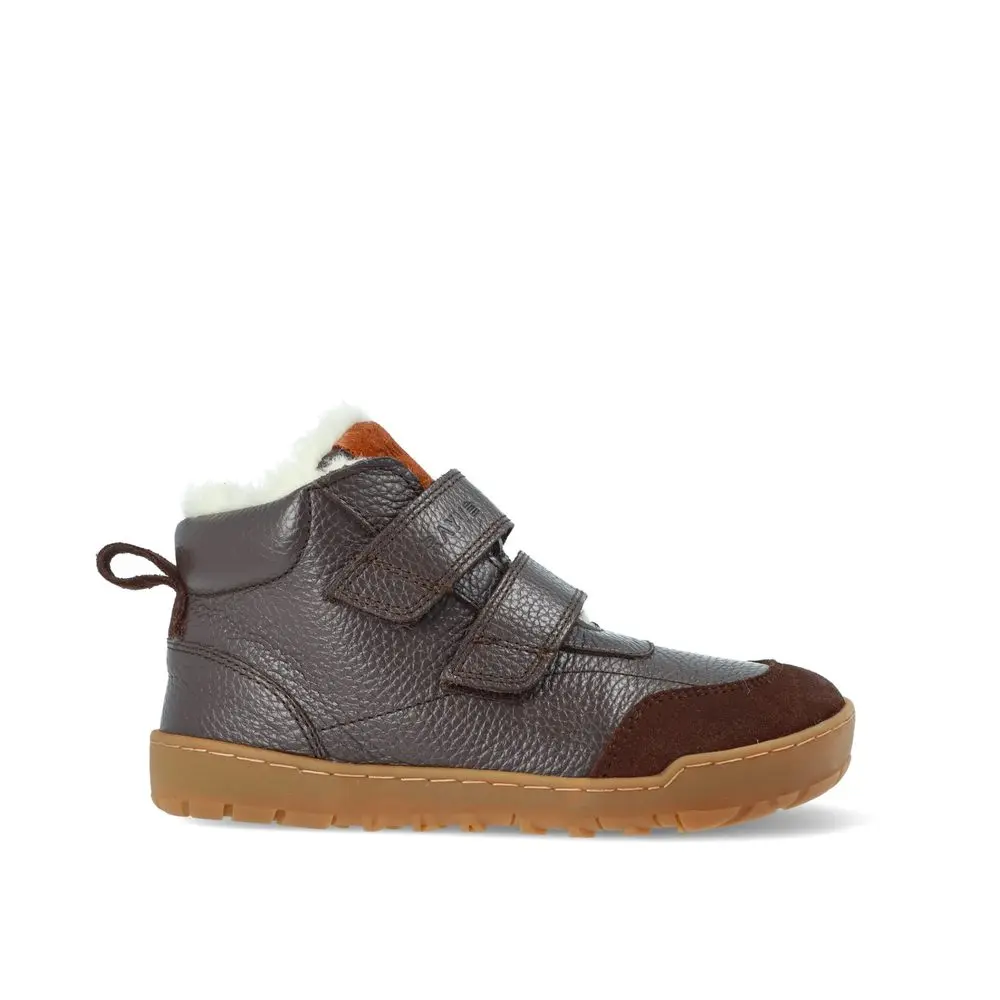 Dětské Barefoot zimní zateplené boty RAYVE TALINN 3.0 tmavě hnědé -
