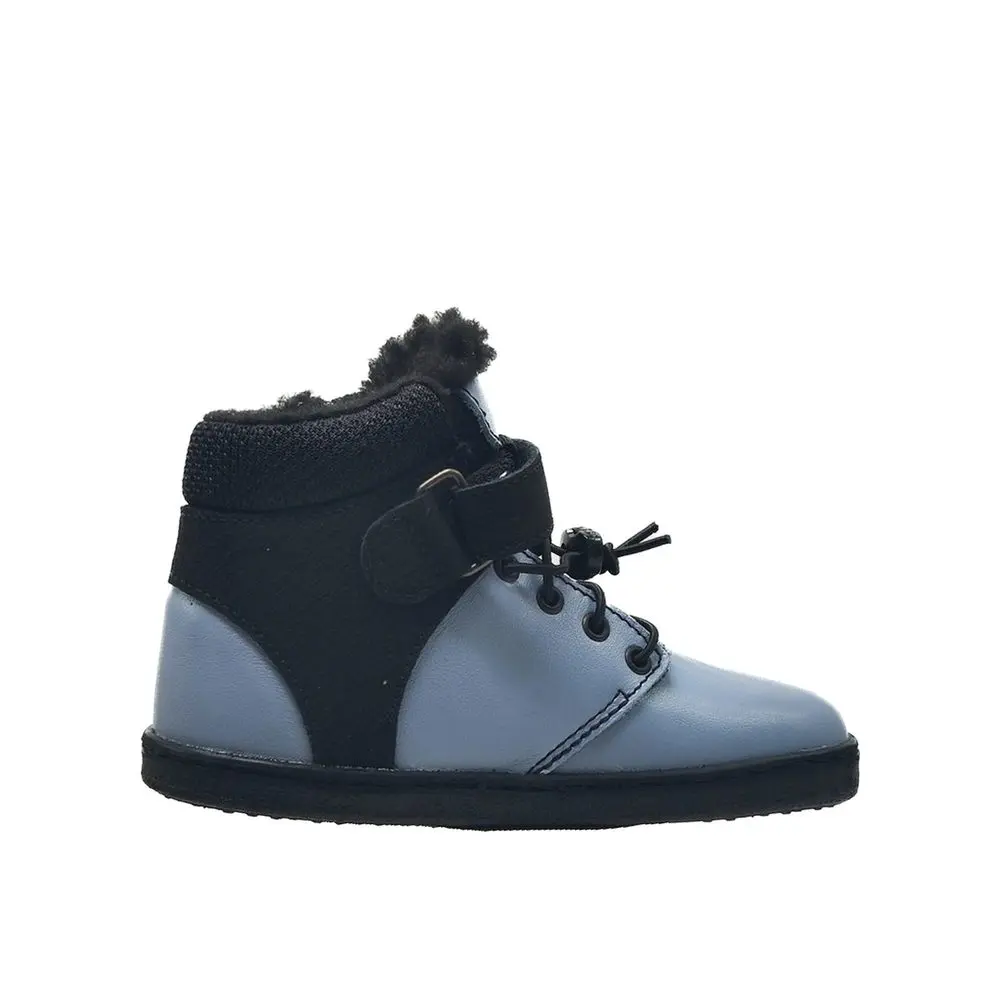 Dětské Barefoot Zimní boty PEGRES BF40 0.1 modré -