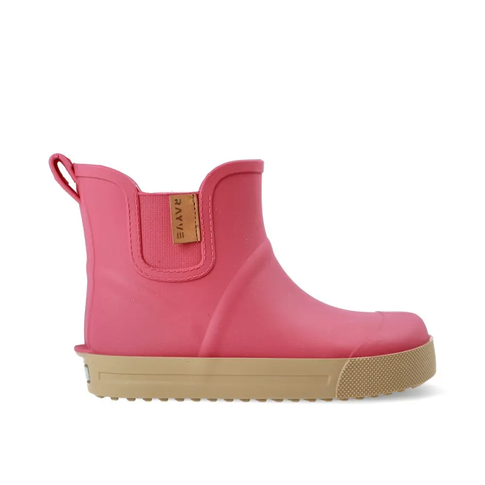 Dětské Barefoot Holínky RAYVE MUDDY SHORT ruby červené - 32/33