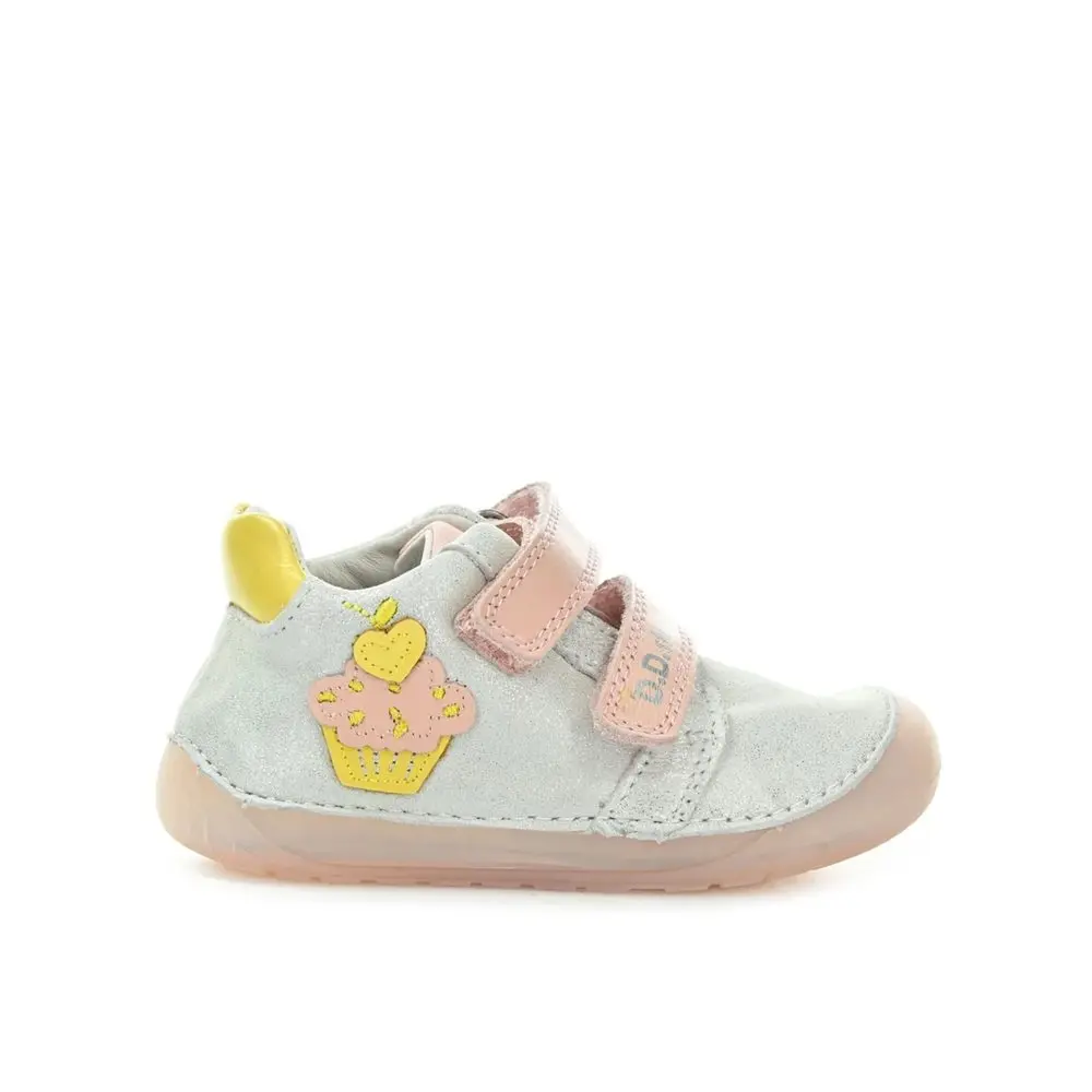 Dětské barefoot tenisky D.D.STEP S070-61798A Bílo růžové cukrárna - 20