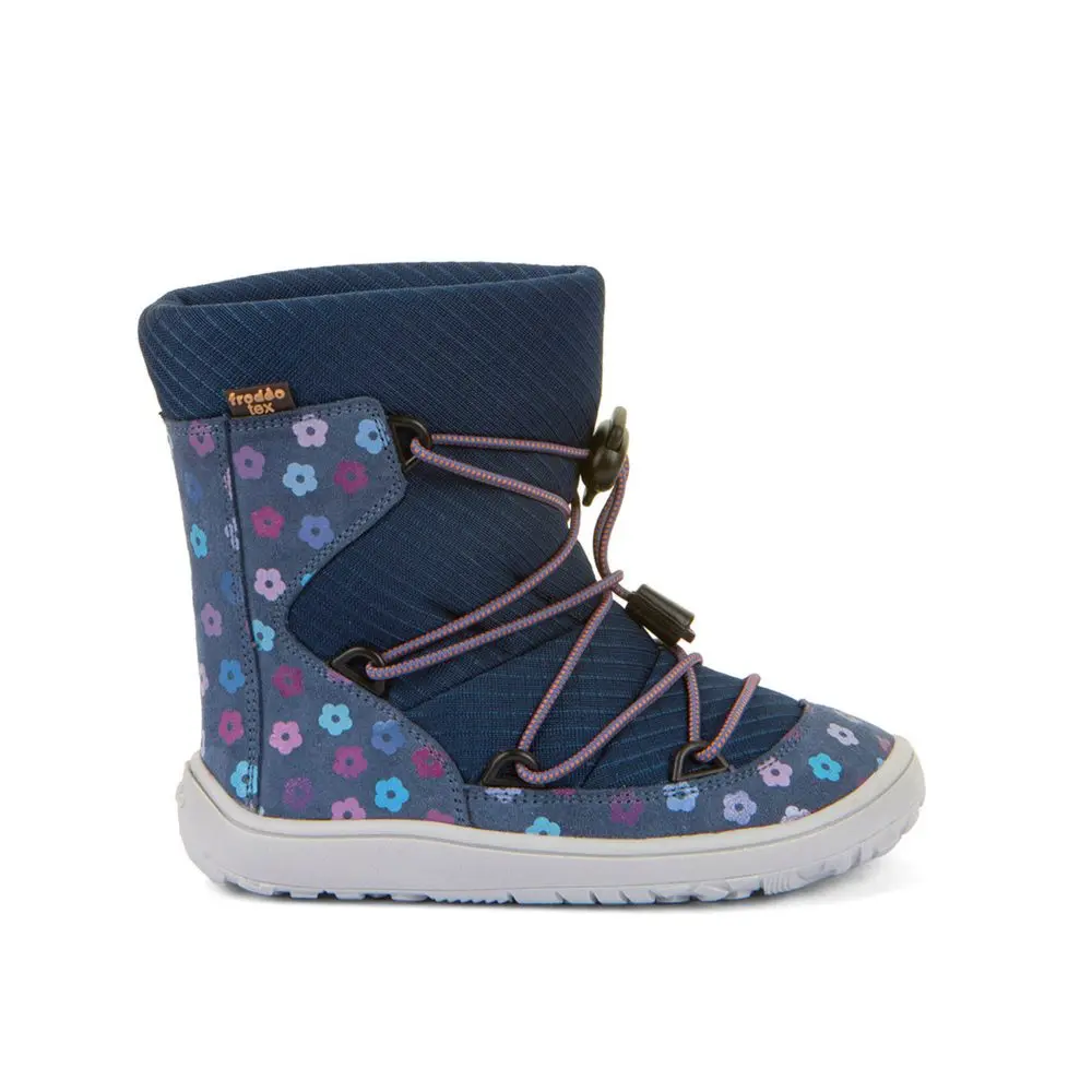 Dětské Barefoot Zimní boty FRODDO ZIMNÍ TEX TRACK WOOL denim+ - 25
