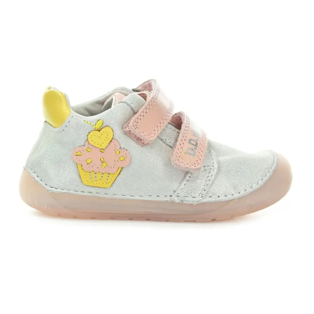 Dětské barefoot tenisky D.D.STEP S070-61798A Bílo růžové cukrárna - 20