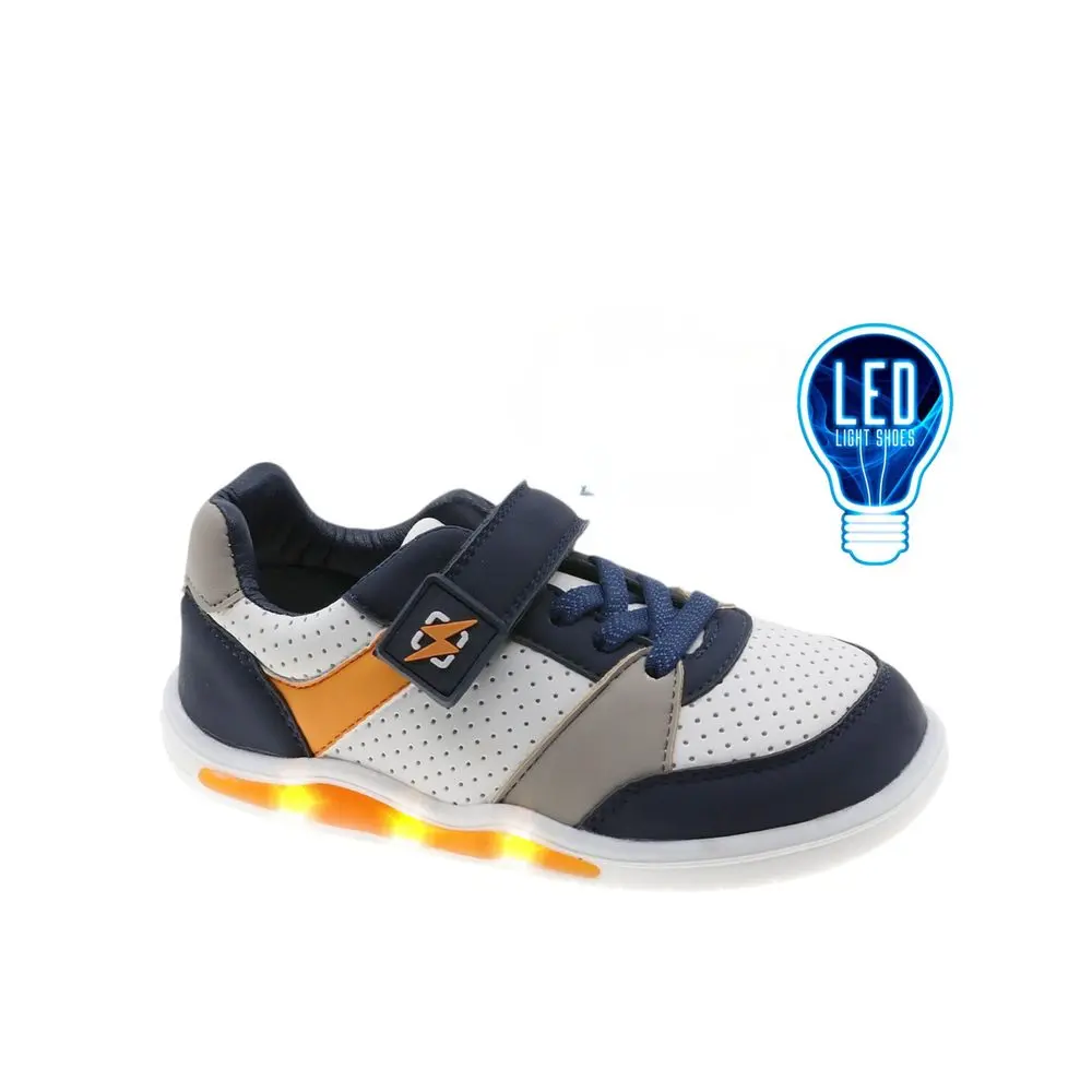 Dětské Barefoot Svítící Tenisky BEPPI SAPATO INFANTI bílo modré -