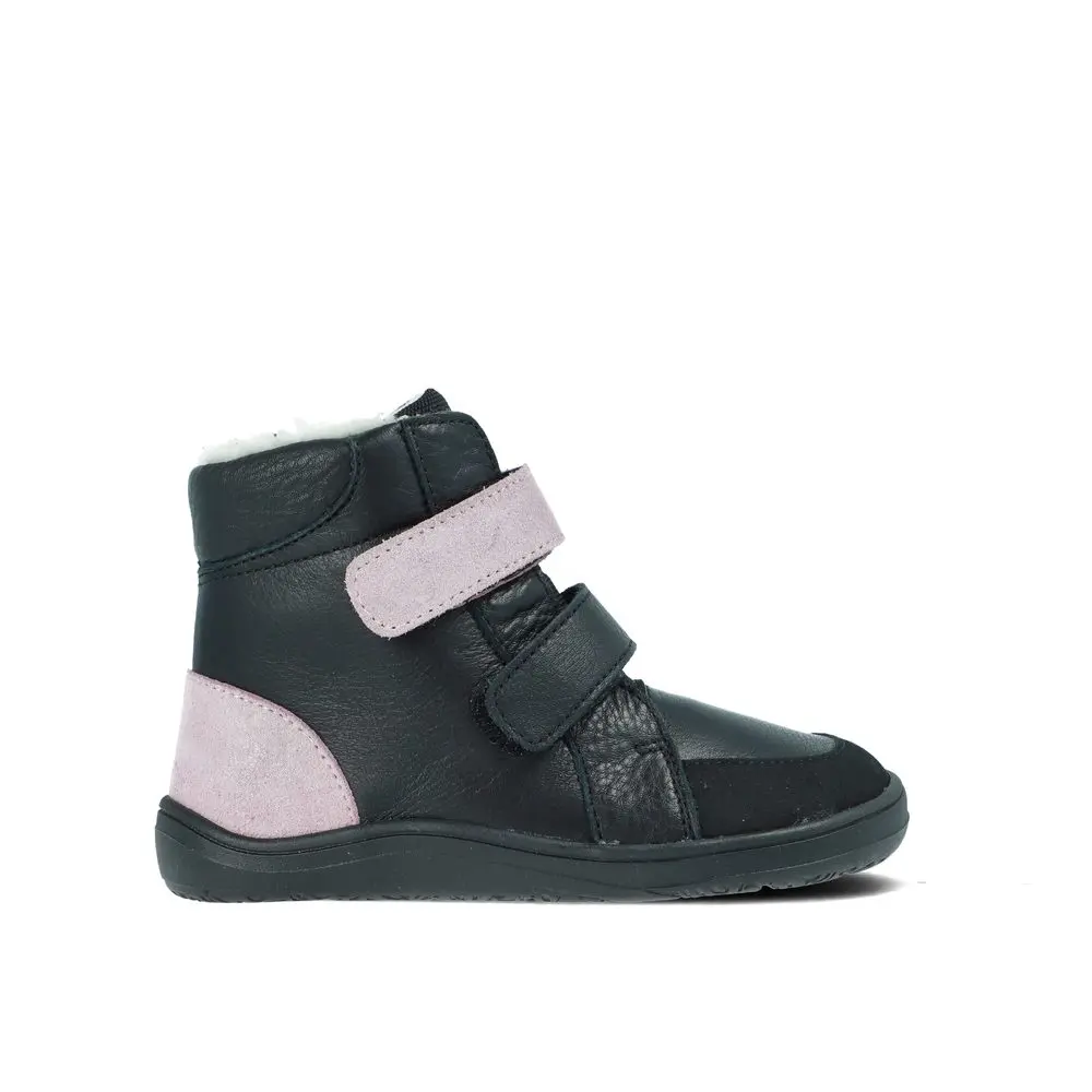 Dětské Barefoot Zimní boty BABY BARE FEBO WINTER sparkle black asfaltico -