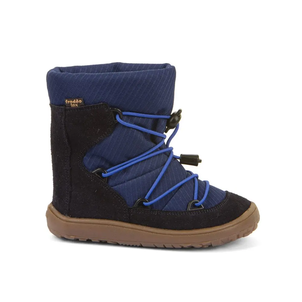 Dětské barefoot zimní boty FRODDO ZIMNÍ TEX TRACK WOOL tmavě modré -