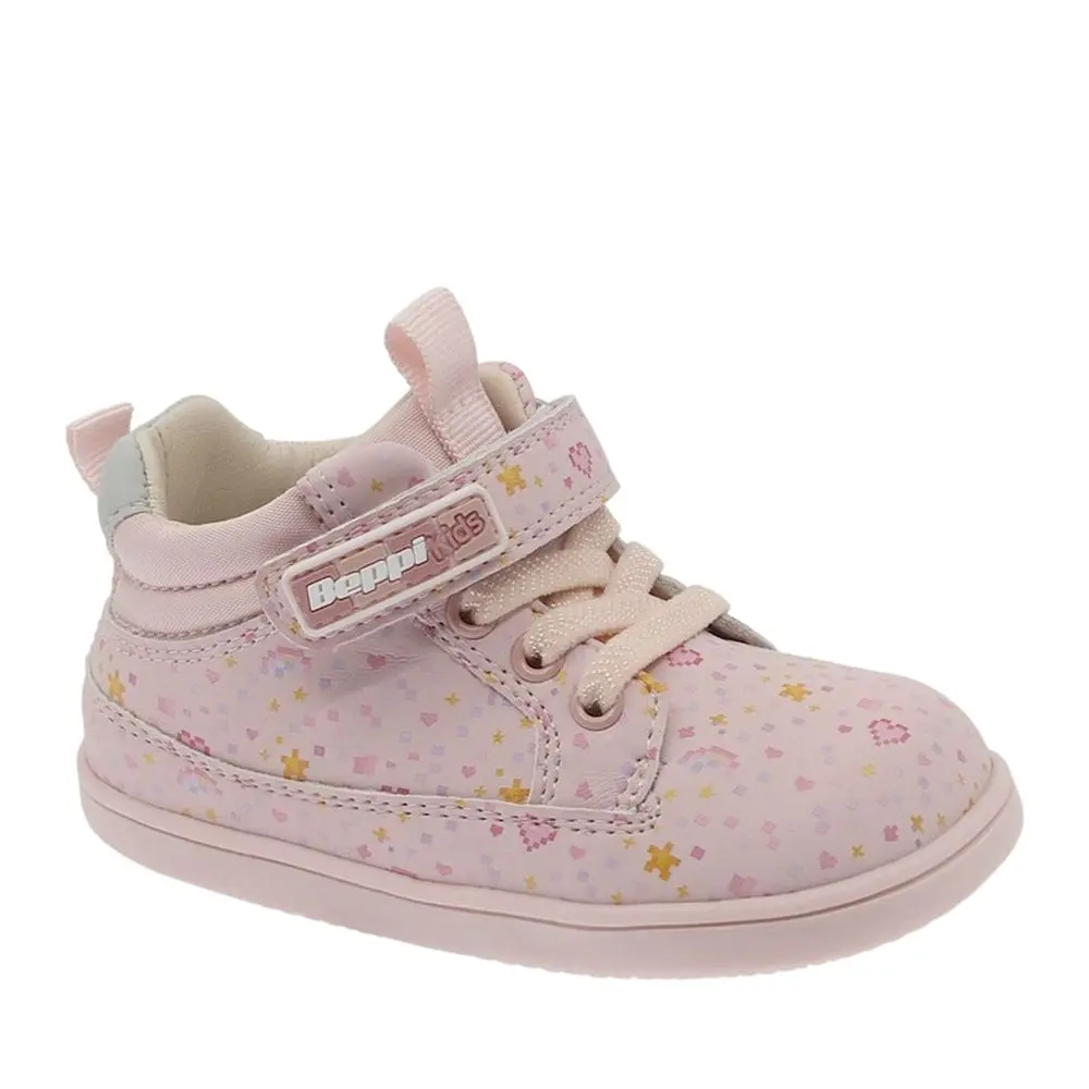 Dětské Barefoot Celoroční Boty BEPPI CASUAL BOOT BABY růžové hvězdičky