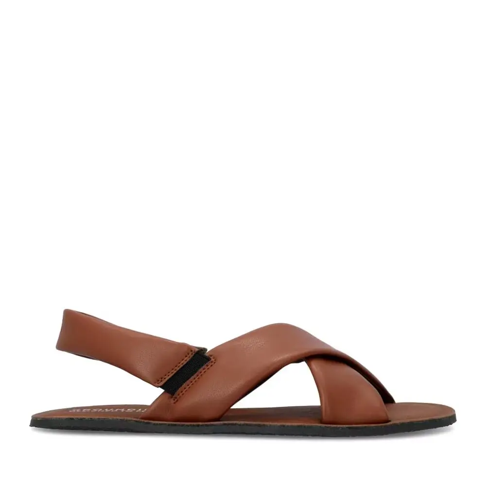 Dámské Barefoot Sandály GROUNDIES Verona tmavě hnědé vegan -