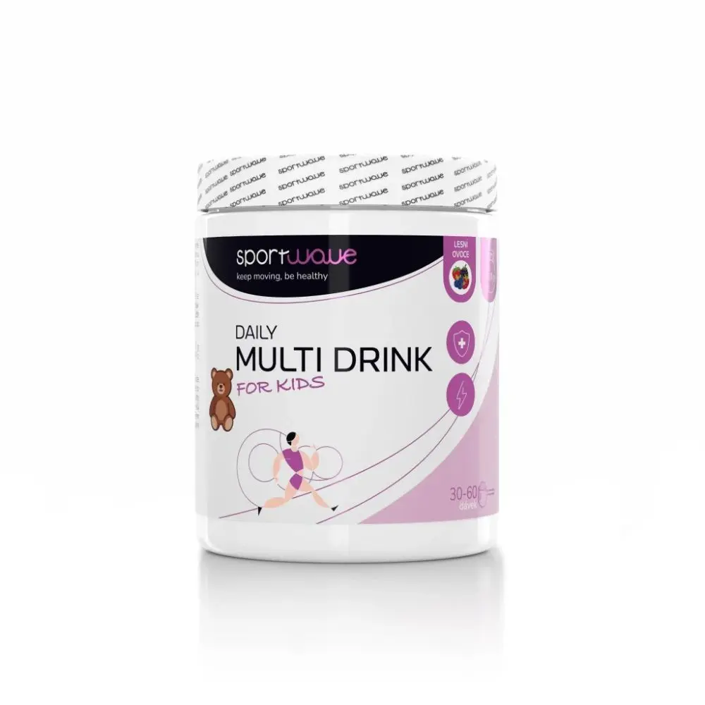 DAILY MULTIDRINK FOR KIDS SportWave lesní plody 180 g komplexní vitamínový nápoj pro děti