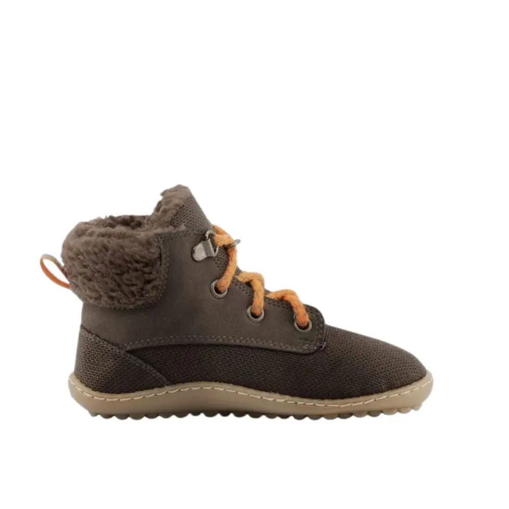 Dětské Barefoot Zateplené boty LEGUANITO NICEBARE hnědé -