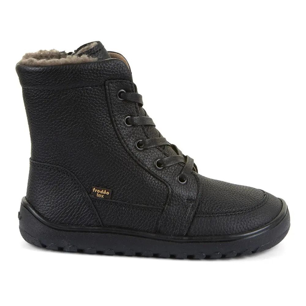 Barefoot zimní boty FRODDO UP TEX CORE černé -