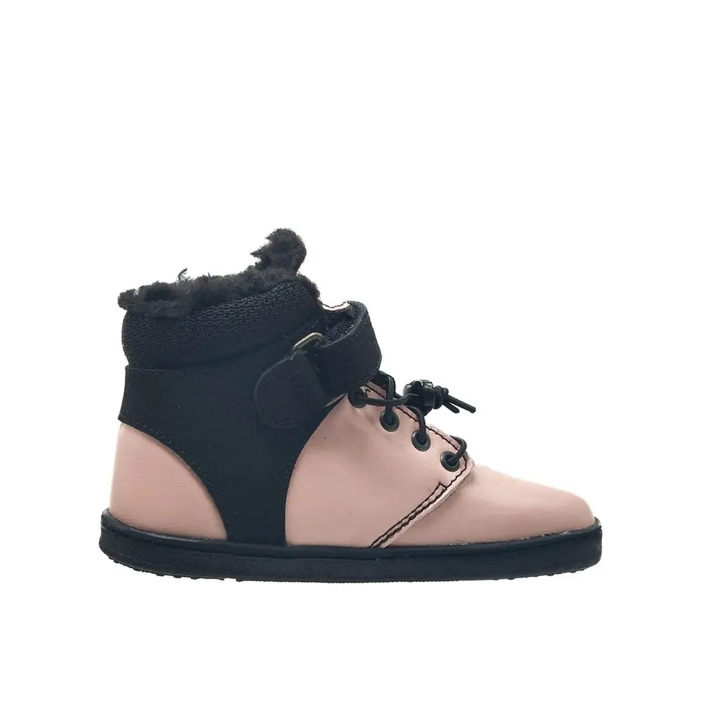 Dětské Barefoot Zimní boty PEGRES BF40 0.1 růžové -