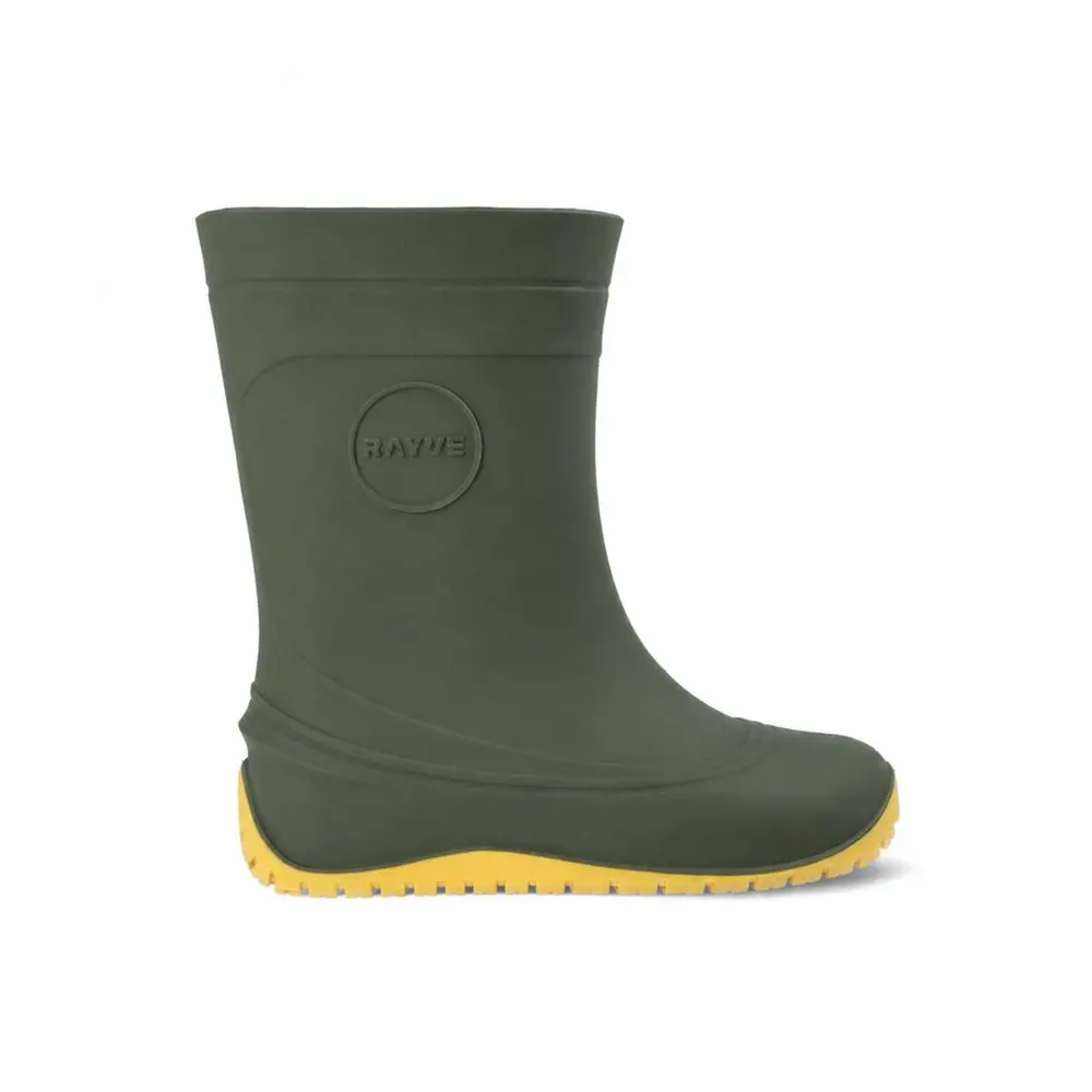 Dětské Barefoot Holínky RAYVE MONSOON army green/yellow