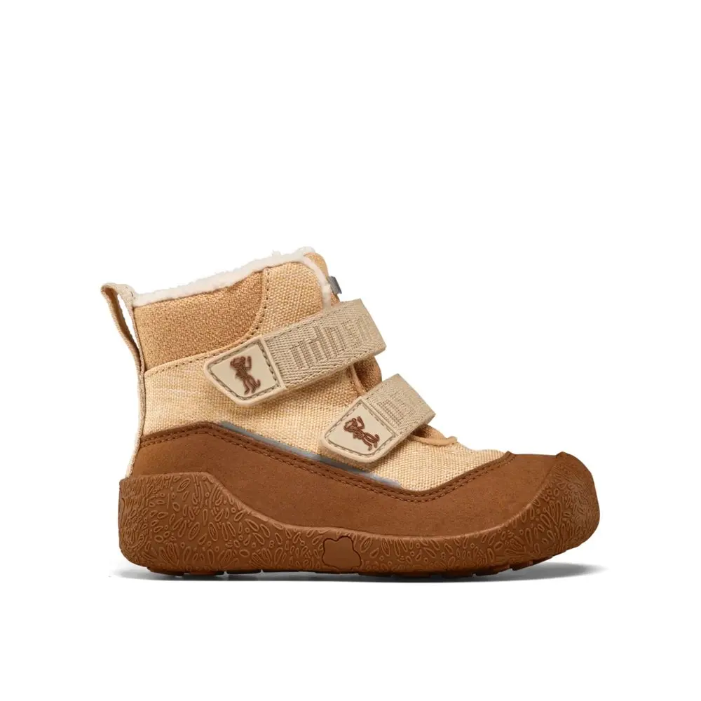 Dětské Barefoot Botičky AFFENZAHN PREWALKER MIDBOOT VEGAN SNUGGY affenzahn hnědé - 23