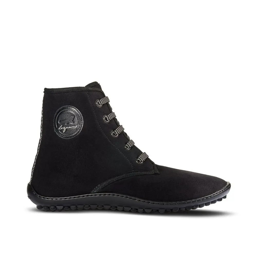 LEGUANO CHESTER Light Black | Kotníkové barefoot boty -