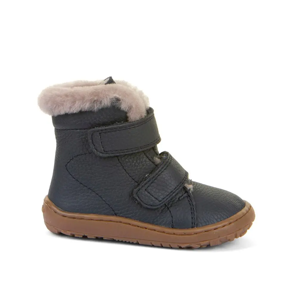 Dětské Barefoot Zimní boty FRODDO KOTNÍKOVÉ ZIMNÍ FURRY BOOT tmavě modré -