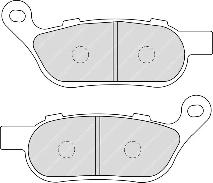 FERODO sada brzdových destiček, kotoučová brzda HARLEY DAVIDSON FLSTF 1584 (FAT BOY), 1690 (FAT BOY) 08-17 (FDB2251, 42298 08) ( )