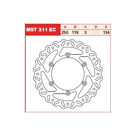 TRW ZF brzdový kotouč přední SUZUKI RM 125 / 250 89-12, DR 250 95-07, DRZ 400 00-05, YAMAHA YZ / WRF 01-07, WR / YZ 426 / 450 01-15 (TRW ZF brzdový)