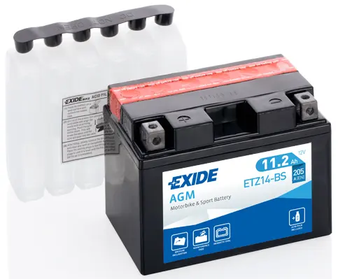 EXIDE startovací baterie BMW C 600 (SPORT) 12, F 700 GS, 800GT 12-17, HP2 1200 (MEGAMOTO), (ENDURO), (SPORT) 05-11, R 1200 GS LC (ADVENTURE), GS