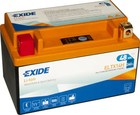 EXIDE startovací baterie BMW S 1000 RR 10-12, HONDA CB 600F (HORNET), 1000R, 600FA (HORNET ABS), 900F (HORNET) 02-12, CBF 500, 1000A (ABS), 600S,