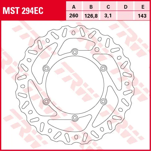 TRW MOTO brzdový kotouč BETA RR 480 4T RACING, 480 (ENDURO 4T), 498 (ENDURO 4T), 390 4T, 450 (ENDURO 4T), 300 2T, 430 4T, 400 (ENDURO), 350 4T, 430 4T