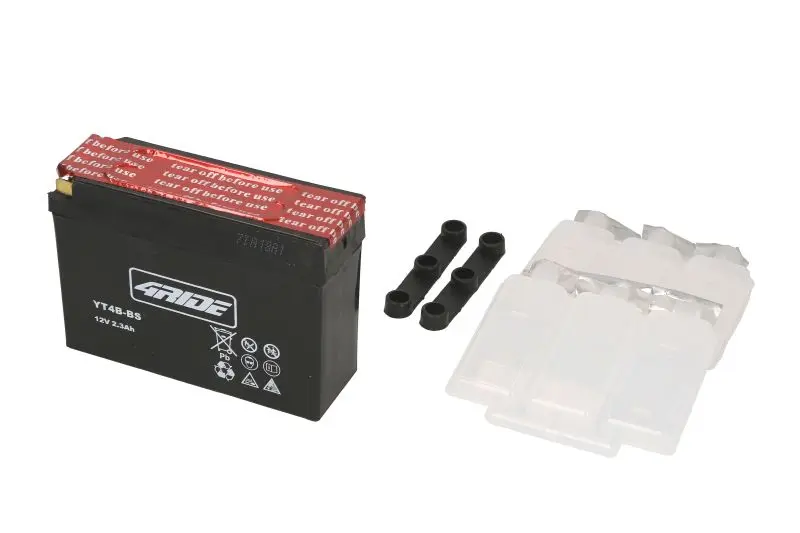 4 RIDE startovací baterie SUZUKI DR-Z 70 08-15, TR 50 S (STREET MAGIC) 98-00, YAMAHA TT-R 50E, 90E, 110, 90 03-20 (YT4B-BS, F4-12B   -(YT4-BS),