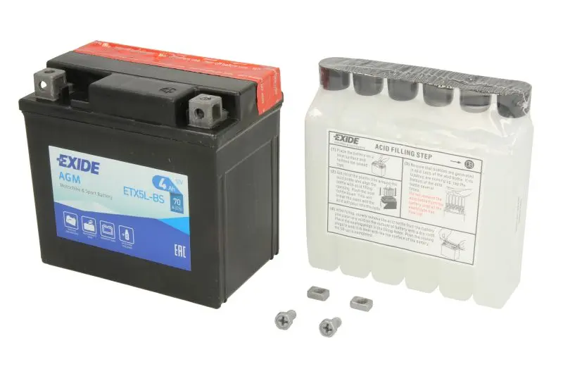 EXIDE startovací baterie APRILIA RS 50 06-12, RS4 50 REPLICA 11-18, SR 50 LC (STREET), LC DITECH (SPORT), LC, AC, LC (SPORT), LC DITECH (REPL.SBK), LC