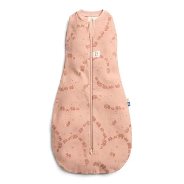 ERGOPOUCH Zavinovačka a vak na spaní 2v1 Cocoon Elephant Parade 0-3 m, 3-6 kg, 0,2 tog