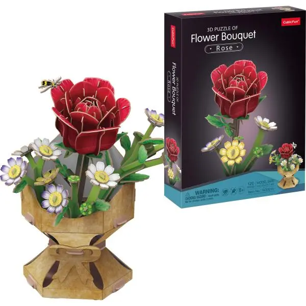 CubicFun - Puzzle 3D Kytice růže 120 dílků