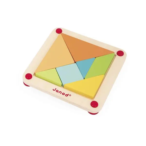 Janod Montessori Origami Tangram s předlohami 25 ks karet série
