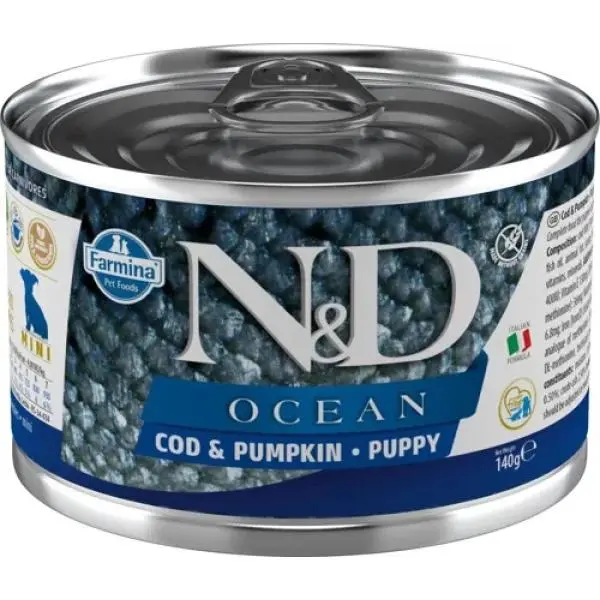 KONZERVA N&D DOG OCEAN COD & PUMPKIN PUPPY 140g