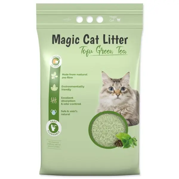 Magic Cat Kočkolit Magic Litter Tofu zelený čaj ,5,4kg/12l
