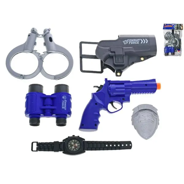 Policejní set s pistolí a doplňky, 5 ks