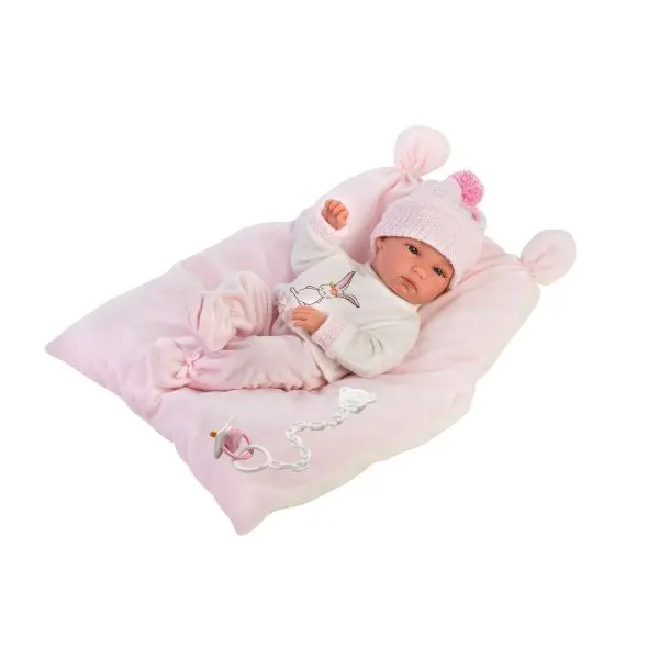 Llorens 63556 NEW BORN HOLČIČKA - realistická panenka miminko s celovinylovým tělem 35 cm