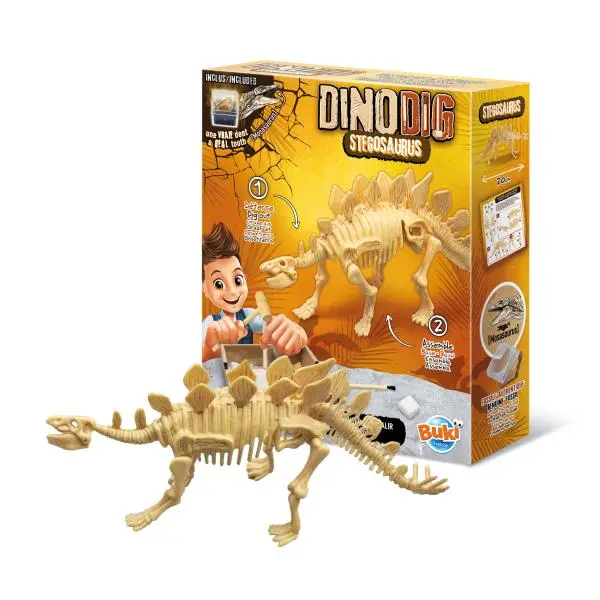 DinoKIT vykopávka a kostra Stegosaurus