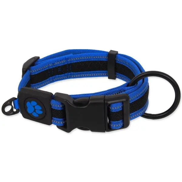 Obojek Active Dog Fluffy XL modrý 3,8x44-70cm