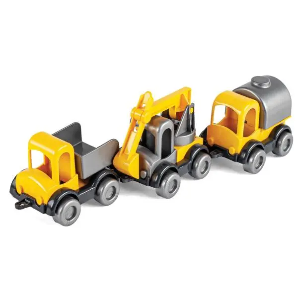 Auto stavební Kid Cars 3ks plast 10cm v krabičce 12m+ Wader