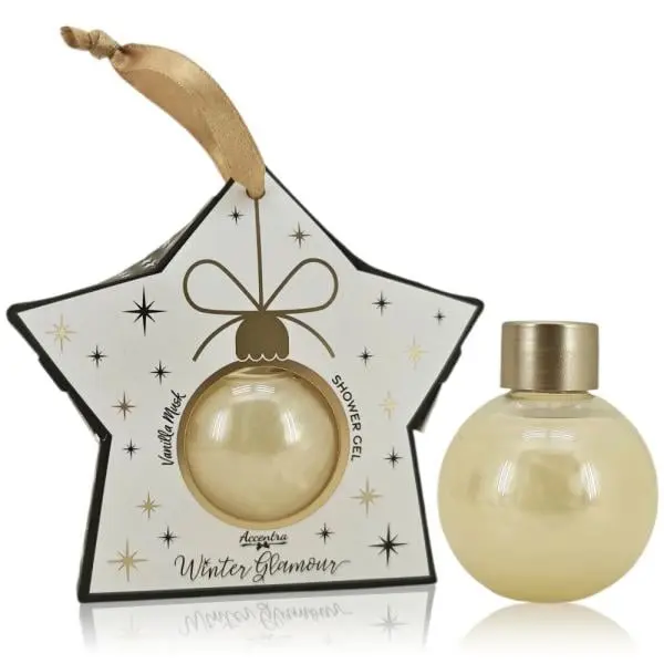 ACCENTRA Gel sprchový Winter Glamour ve lahvičce Vanilka a pižmo 60 ml