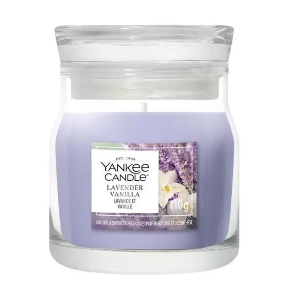 Yankee Candle Aromatická svíčka Signature sklo malé Lavender Vanilla 110 g