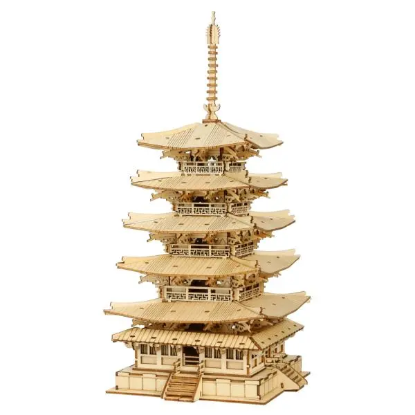 Puzzle 3D Pětipatrová pagoda... - puzzle z kategorie 3D puzzle