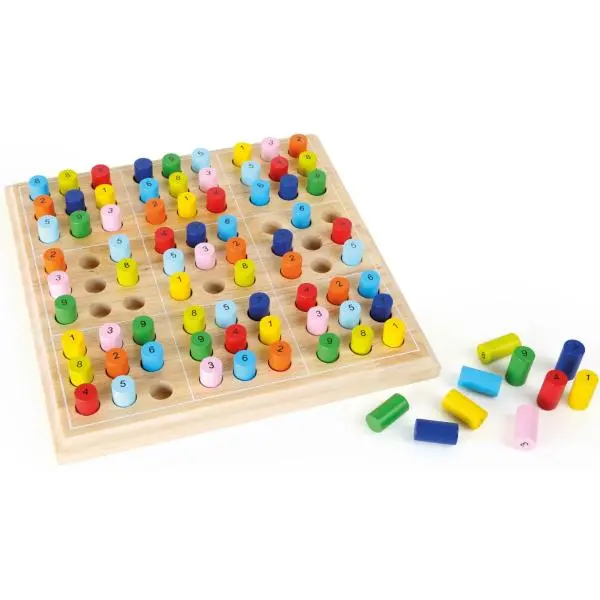Small Foot Dřevěné sudoku barevné válečky