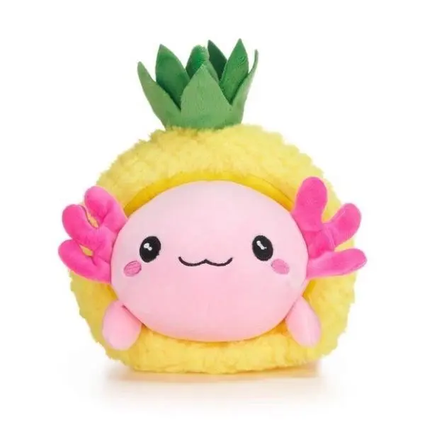 KAWAII FRUITS Axolotl v ananasu plyšová hračka 25cm