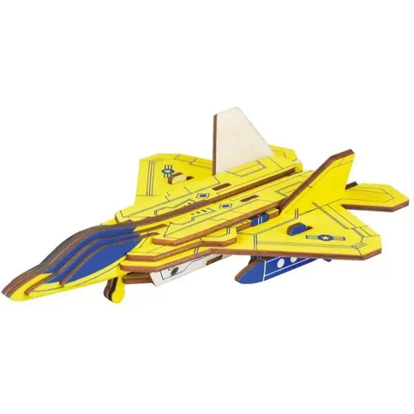 Woodcraft Dřevěné 3D puzzle Stíhačka F22 raptor