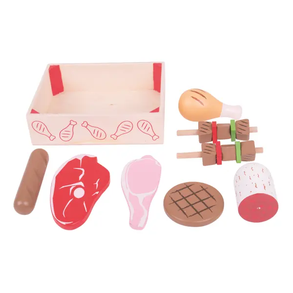 Bigjigs Toys Dřevěné uzeniny v krabičce